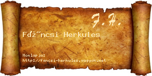 Fáncsi Herkules névjegykártya